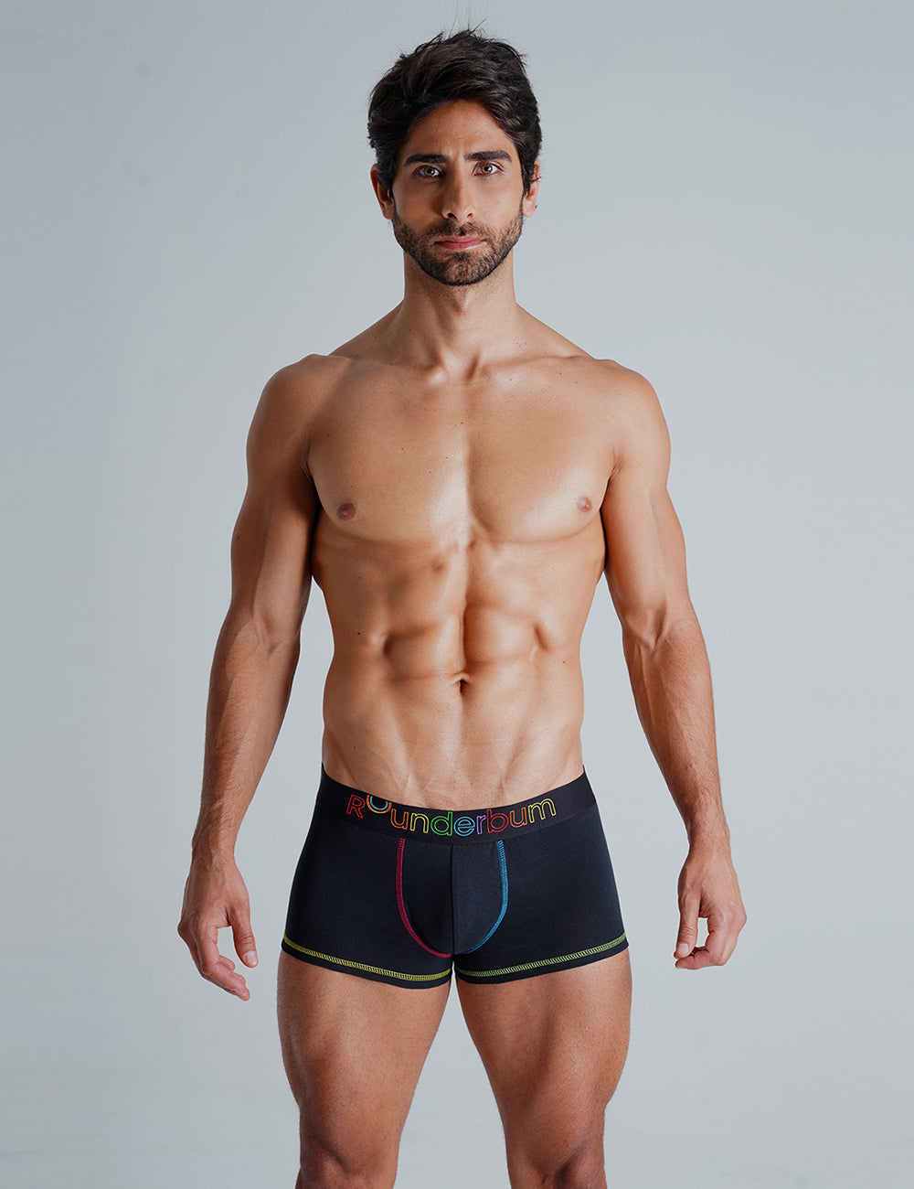 NEON PRIDE - Padded Boxer Trunk Black