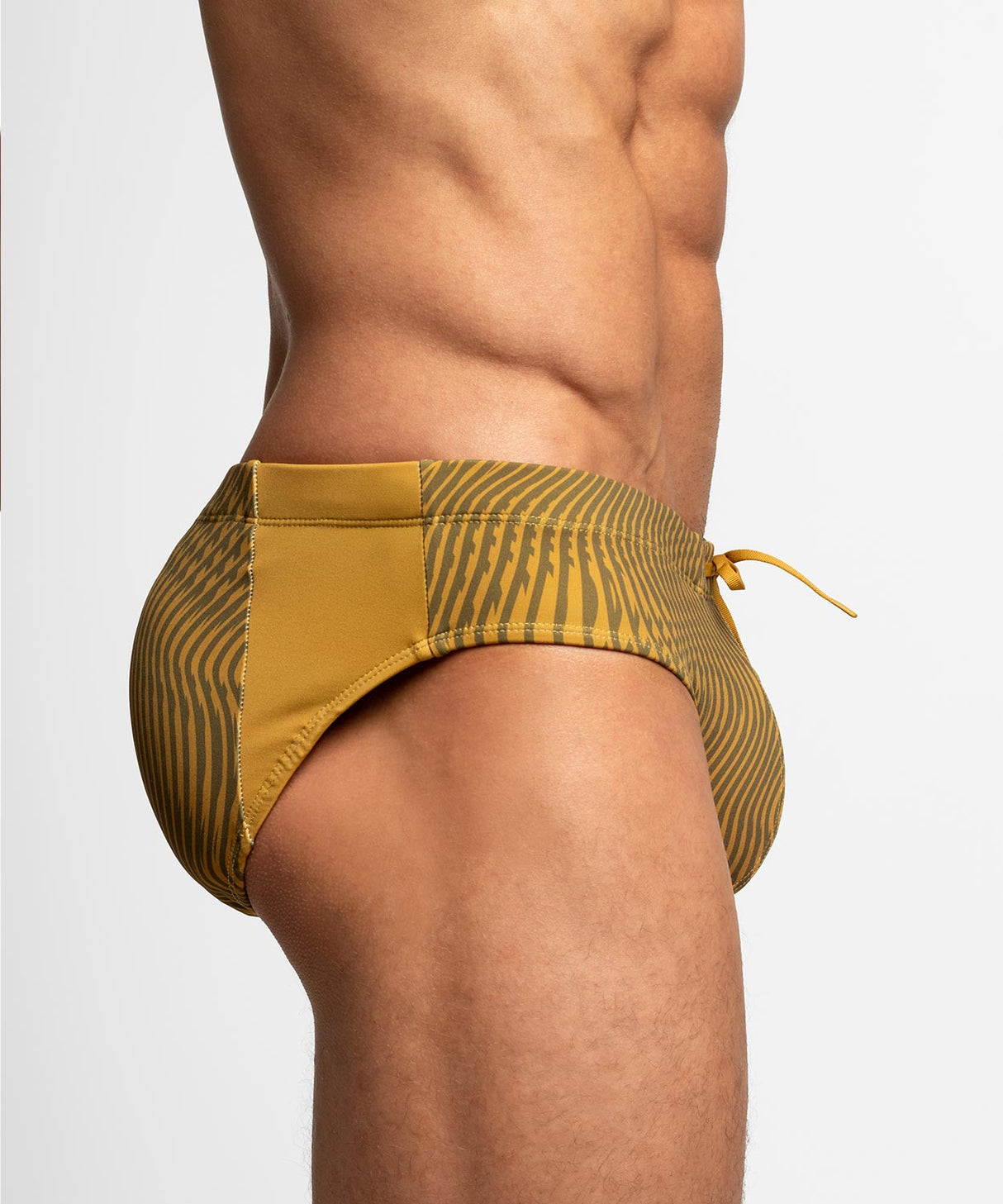 H2O WAVEFORM Padded + Package Swim Brief Green Wave