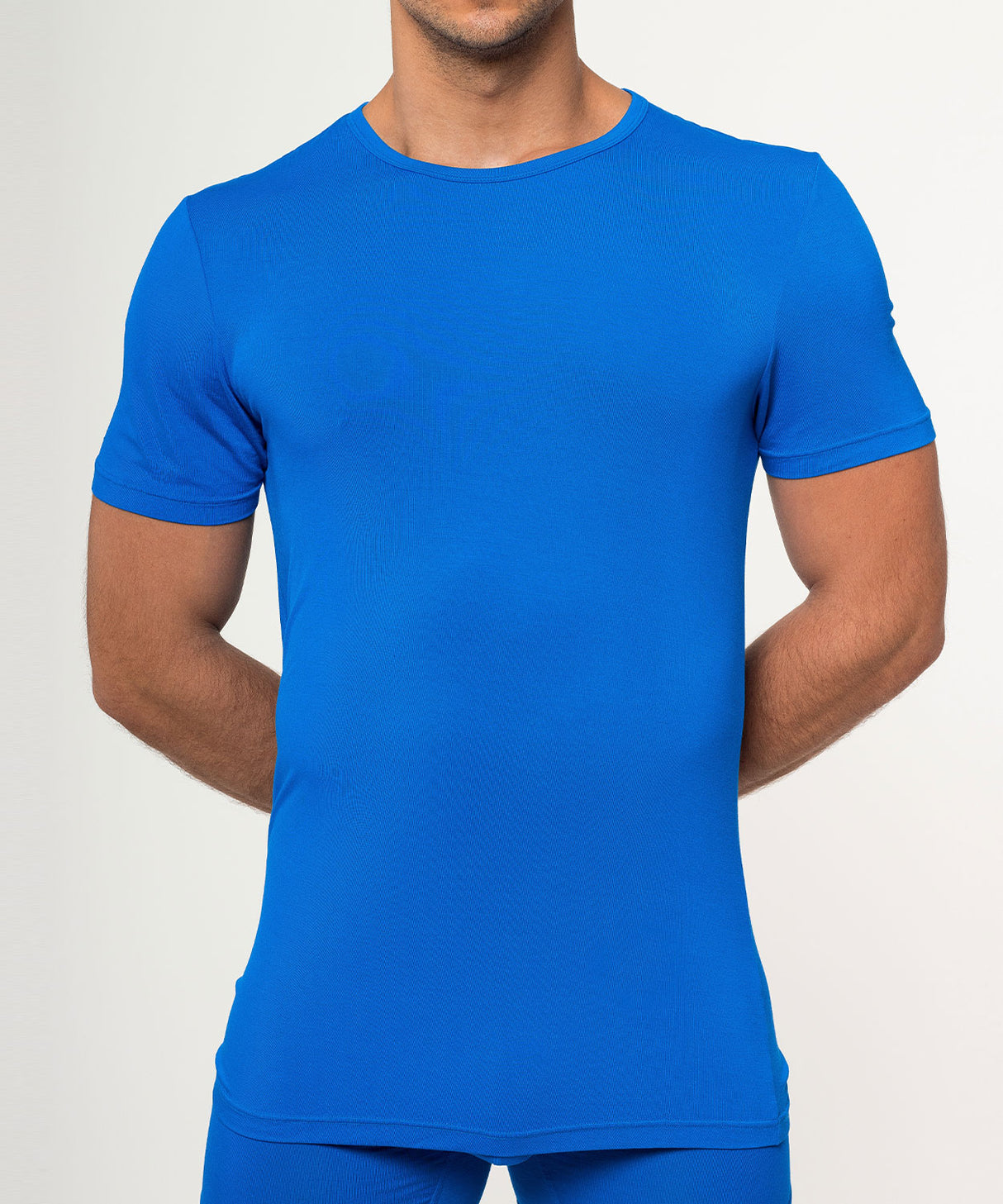 Essentials Bamboo T-Shirt Crew Neck Blue
