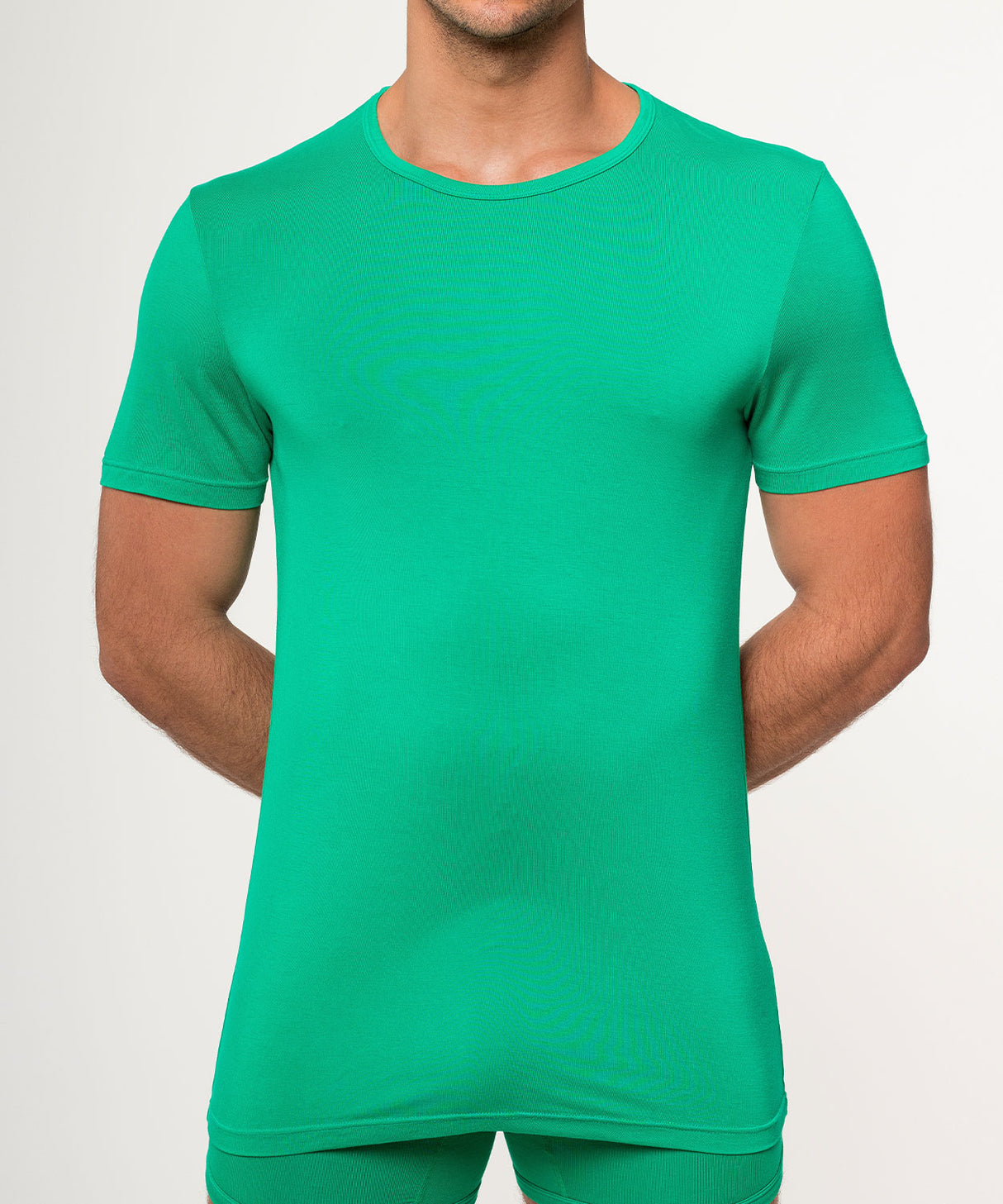 Essentials Bamboo T-Shirt Crew Neck Green