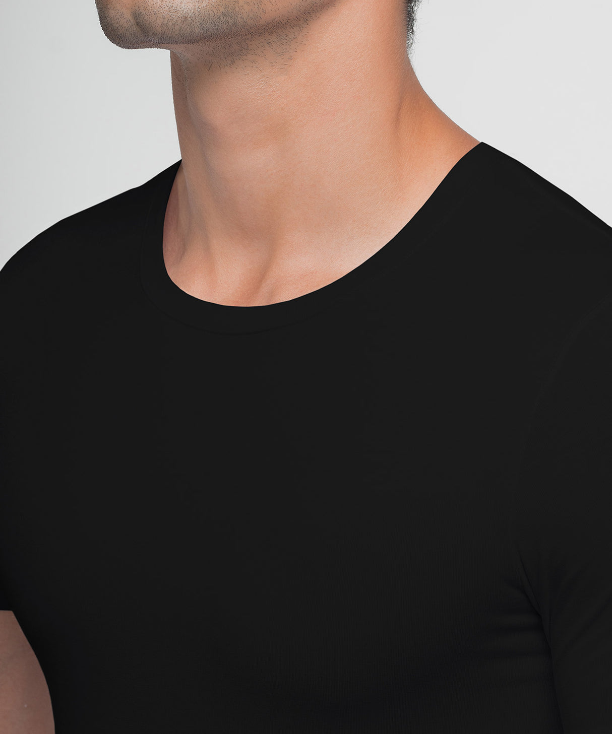 Cotton Compression Crew Neck T-Shirt