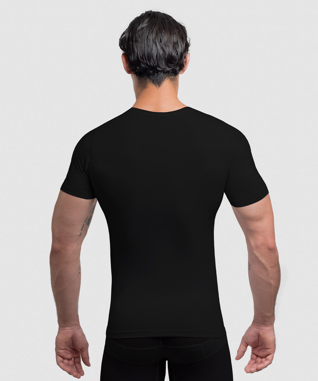 Cotton Compression Deep V-Neck T-Shirt