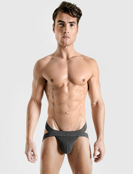 [DUAL TECH] Lift Jock Thong Heather-Charcoal