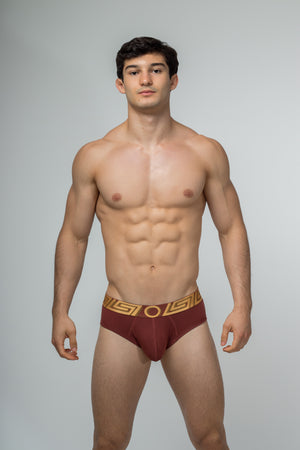 O MY GOD Padded Brief Brown