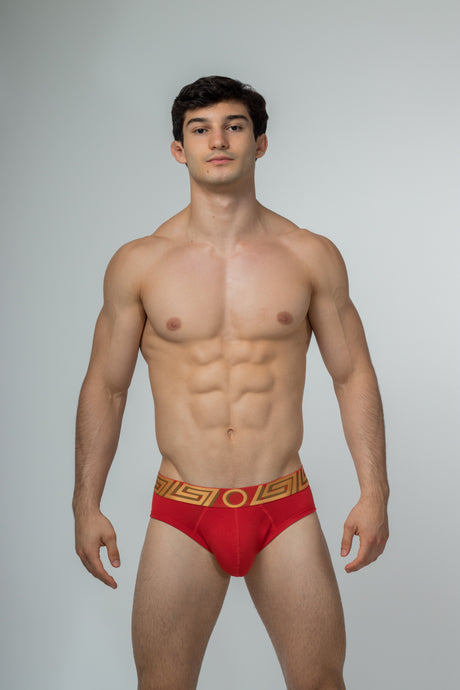 O MY GOD Padded Brief Red
