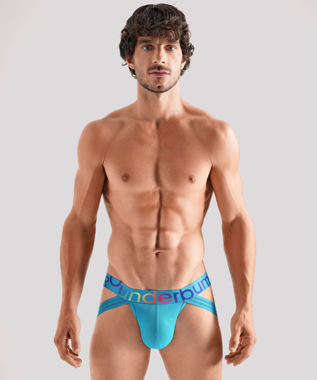 TRANSPARENT PRIDE [DUAL TECH] Jockstrap Blue Cyb