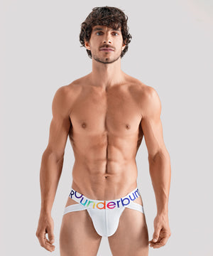 TRANSPARENT PRIDE [DUAL TECH] Jockstrap White