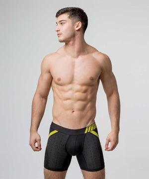 RACING TEAM Anatomic Boxer Brief Racing Black & Yellow