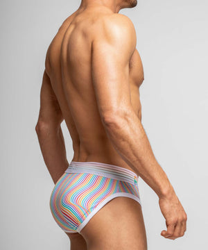 WAVEFORM PRIDE Padded Brief + Smart Package Cup White Pride