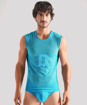 TRANSPARENT PRIDE Tank Top Blue Cyb