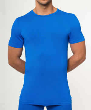 Essentials Bamboo T-Shirt Crew Neck Blue