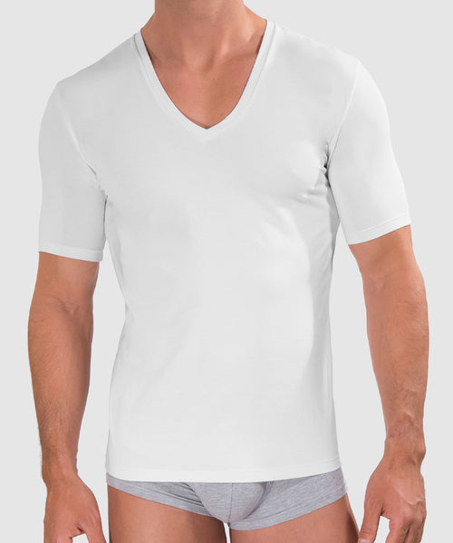 Slim Fit Cotton Compression V-Neck Undershirt - Main Image
