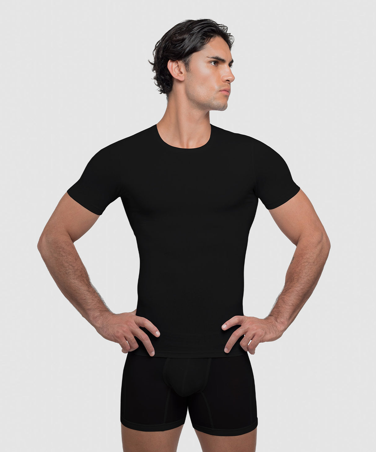 Cotton Compression Crew Neck T-Shirt