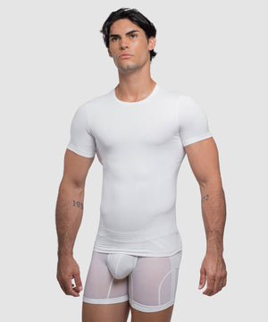 Cotton Compression Crew Neck T-Shirt