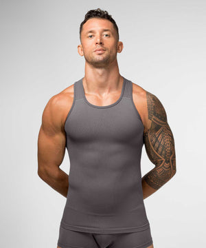 Seamless Compression Tank Top Gray