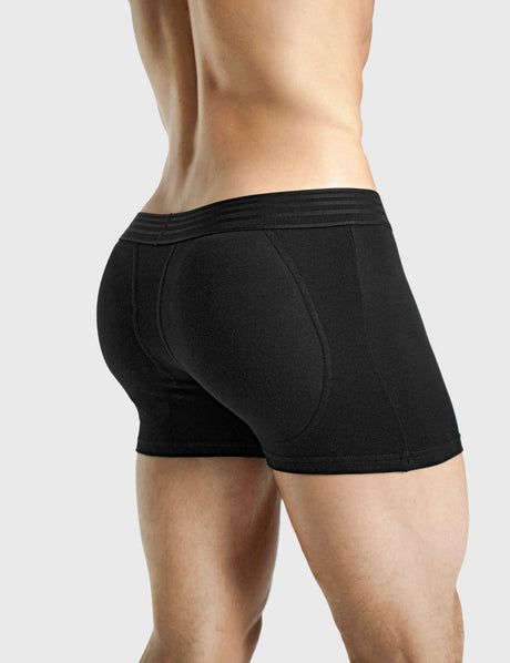 Padded Boxer Brief + Smart Package Cup Black