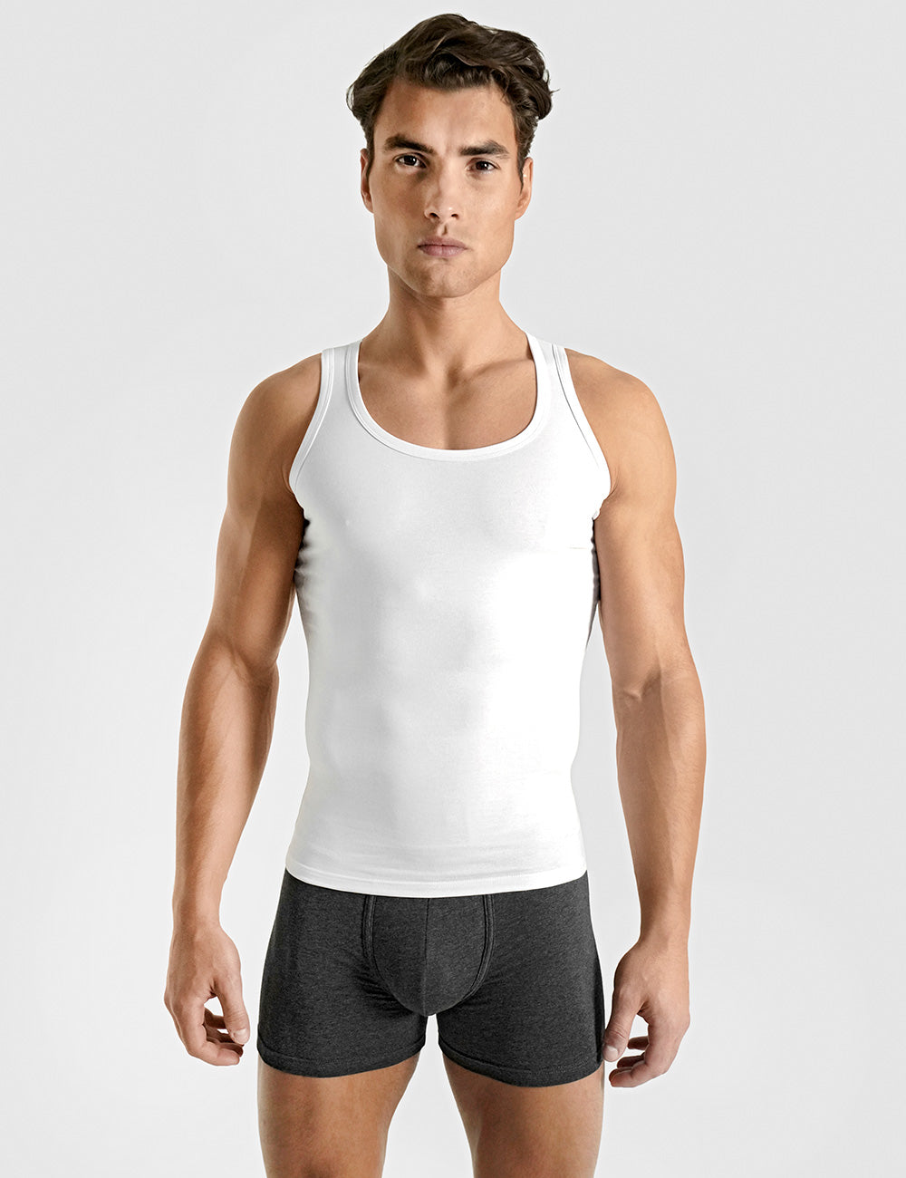 Cotton Compression Tank Top White